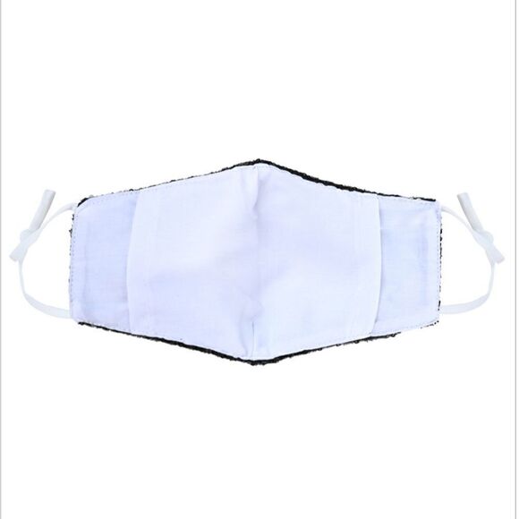 Rose Gold Glittering Sequin Adjustable Face Mask - Picture 2 of 2